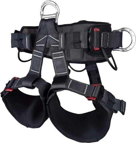Tree Climbing Harness, Adjustable Thickness Widen Protecta Safety Harness, Half Body Harnesses for Rock Climbing Rescuing Work Fire Rescuing Caving