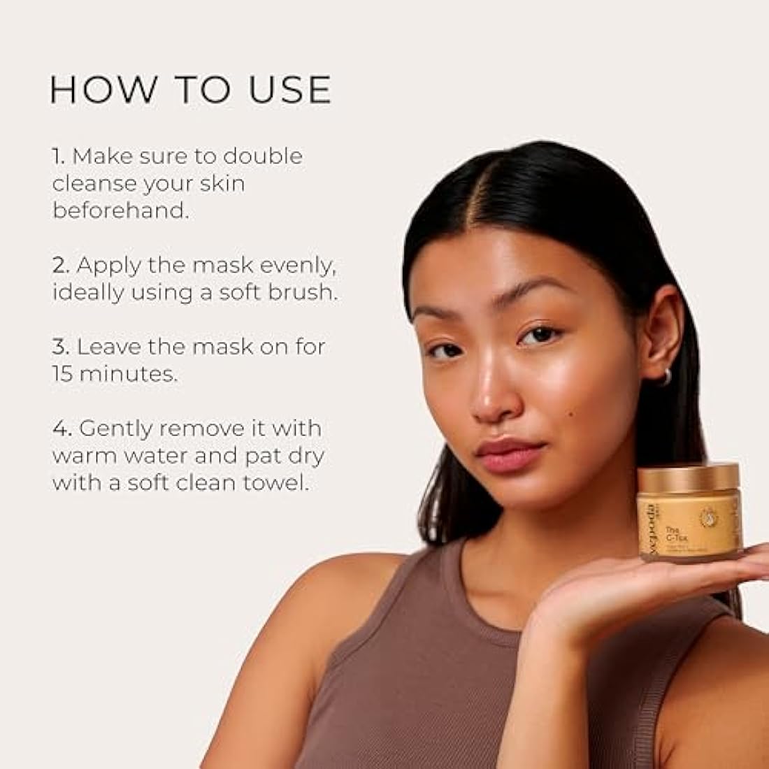 Yepoda Face Mask Vitamin C - The C-TOX. Face Mud mask with Yuza Fruit and Tumeric. Korean Cosmetics (80 g)