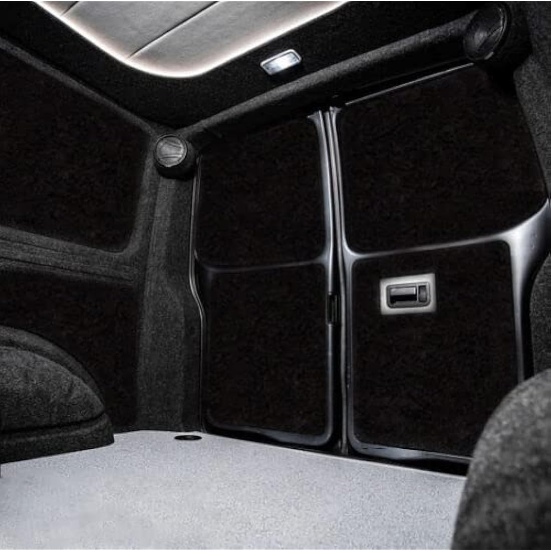 Shield-Auto-Care 4 Way Stretch Van Lining Carpet Conversion in Black Trim Bundle Kit-Includes High Temperature Trimfix Adhesive Glue (2 M + 2 Trim FIX)