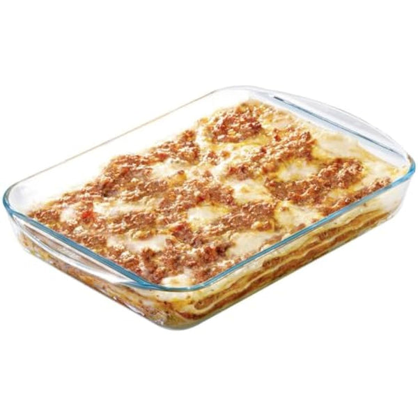 Pyrex Rectangular Glass Roasting Dish, Clear, Size: 40 x 27 cm, Glass Rectangular Roaster, Oven Baking Dish, Highly Thermal Resistant: Oven, Microwave & Dishwasher Safe, GD031