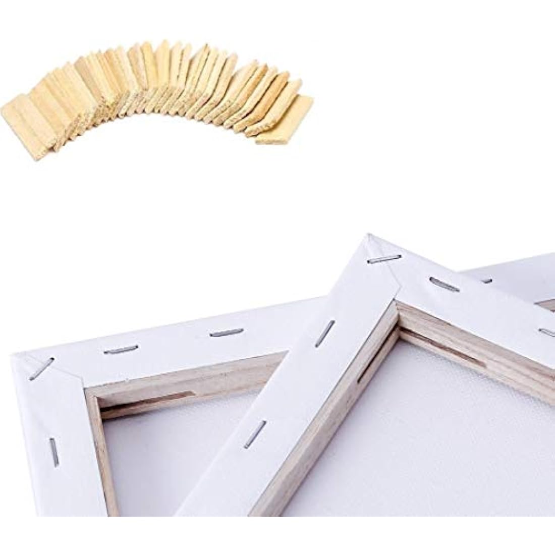 Exerz 70x80cm Stretched Canvas 4pk - Artist Framed Canvas 280GSM 1.7cm Thickness/ 100% Cotton/Blank/Triple Primed/Acid Free/Medium Grain