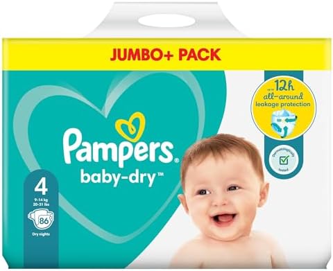 Pampers Baby Dry Nappies, Size 4
