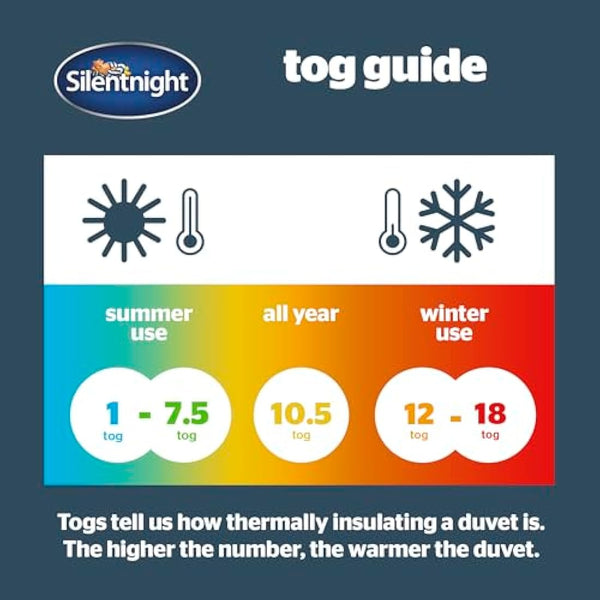 Silentnight Deep Sleep Super King Duvet 13.5 Tog – Winter Warm Soft and Comfortable Quilt Duvet Ideal for Cold Nights – Hypoallergenic and Machine Washable – Super King Size – 260x220cm