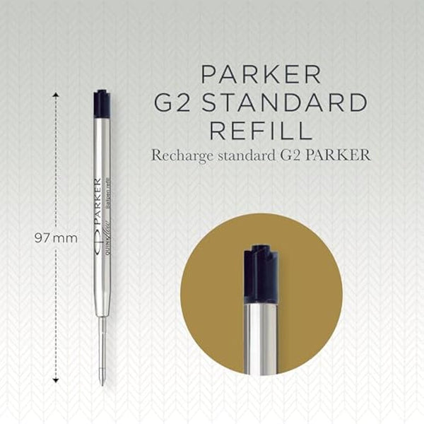 Parker Ballpoint Pen Refills | Medium Point | Black QUINKflow Ink | 6 Count Value Pack