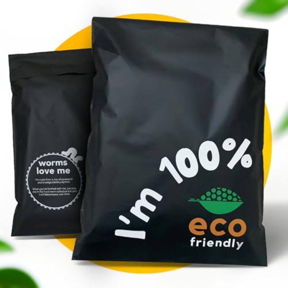 Simplelifeco UK Eco Friendly Compostable Mailing Bags (Medium: 12 x 16”, Pack of 25) - Compostable Mailers - Postage Bags - Eco Friendly Packaging