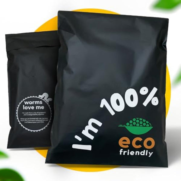 Simplelifeco UK Eco Friendly Compostable Mailing Bags (Medium: 12 x 16”, Pack of 25) - Compostable Mailers - Postage Bags - Eco Friendly Packaging