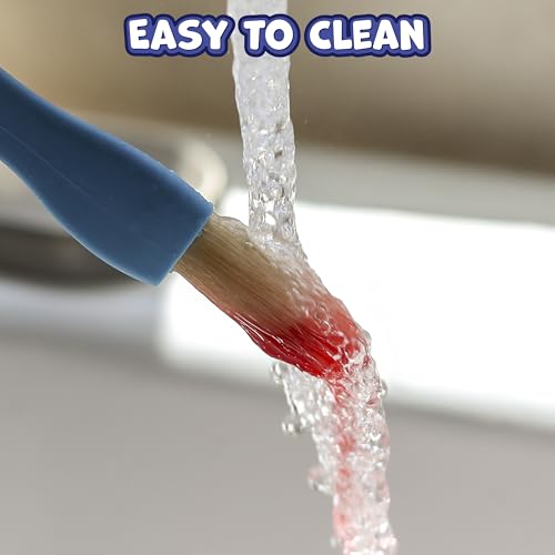 READY 2 LEARN Triangle Grip Paint Brushes | Set of 6 | 18m+ | Easy to Hold Paint Brushes for 2, 3 and 4 Year Olds | Encourage Writing Grip