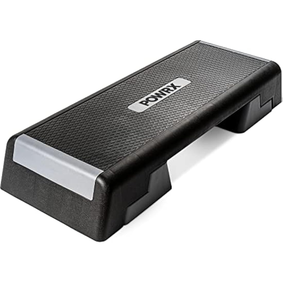 POWRX Professional Aerobic Step Board with Workout I Fitness Stepper Step Bench Height Adjustable I Dimensions: 89 x 34 cm I Height Adjustable up to 25 cm