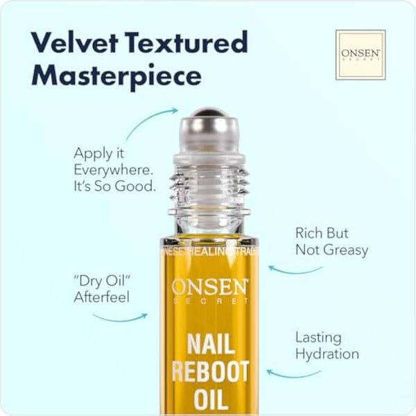 Organic Cuticle Oil for Nails - USA Made - Japanese Treatment for Damaged Nails - Natural Nail Cuticle Repair - Visible Results For Perfect Results - Nail Strengthener and Growth Reboot Oil 10ml