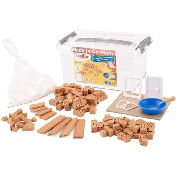 Teifoc 1000 - Basic starter set - Build with real Bricks & Cement, for 6 Months To 18 Years