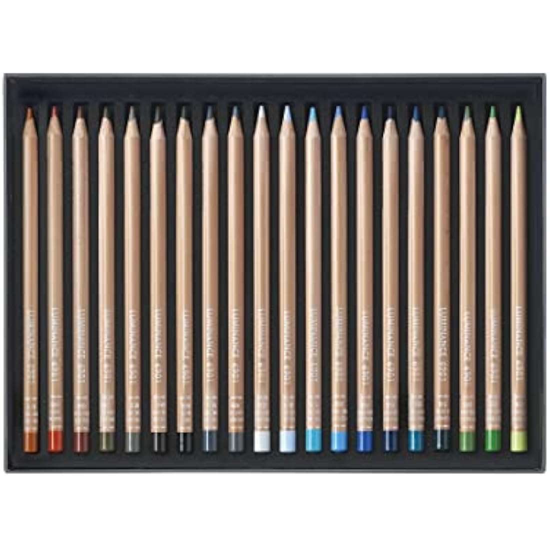 Caran Dache Cardboard Box with 40 Assorted Colours, White