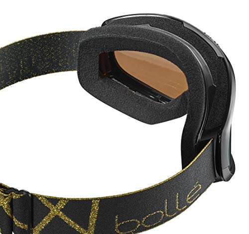 boll? - Sierra, Black Gold Shiny, Sunshine Cat 3, Small-Medium, Snow Goggles, Feminine, Adult
