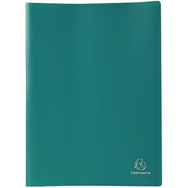 Exacompta - Ref 8583E - Soft PP Display Book - Suitable for A4 Documents, Made from Polypropylene, Lightweight, 80 Pockets, 160 Viewing Pages - Green Cover