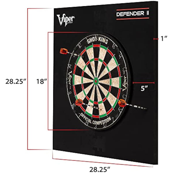Viper Defender II Backboard & Sisal/Bristle Steel Tip Dartboard Bundle