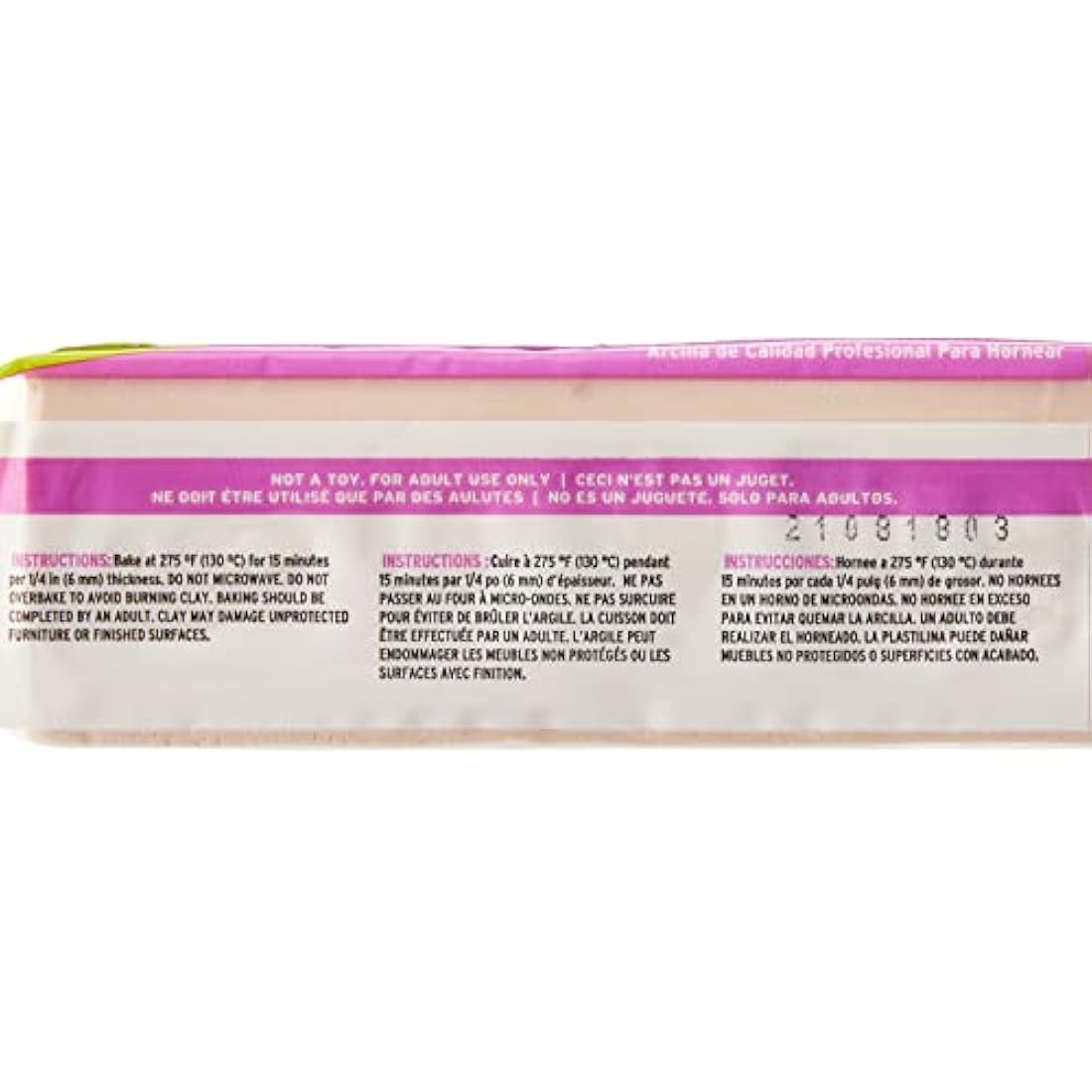 Sculpey Super Sculpey ZSLD-3 Living Doll Clay, 454 g, Light