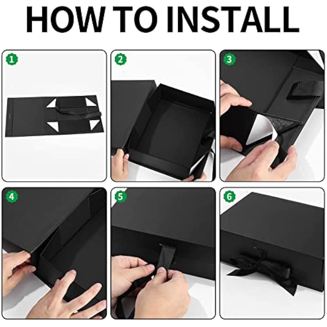 Christmas Pink Gift Box with Ribbon, Luxury Premium Magnetic Present Boxes with Lids, Large Rectangle Gift Packaging Decorative Presentation Box for Present Gifts, with Shredded Paper, Cards