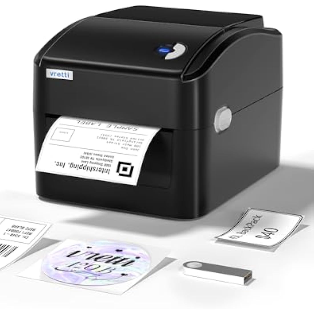 vretti Thermal Printer USB Label Printer Thermal Label 4x6 for Shipping Compatible with Windows, Mac OS and Linux systems