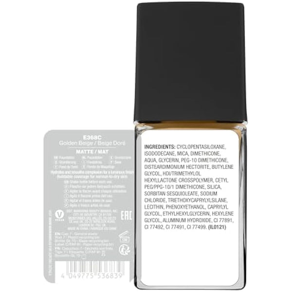 Wet n Wild, Photo Focus Foundation Matte, High-coverage Foundation with Light-adjusting Complex for a White Cast-free Effect and a Camera-ready Makeup, Matte Finish, Vegan, Golden Beige