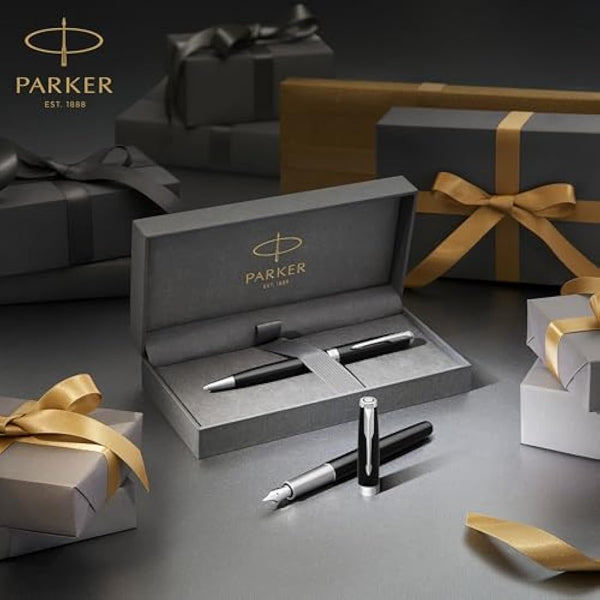Parker Sonnet Ballpoint Pen | Matte Black Lacquer with Palladium Trim | Medium Point Black Ink | Gift Box