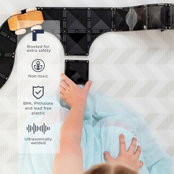 Connetix Magnetic Tiles Roads Creative Pack, 48 Pieces