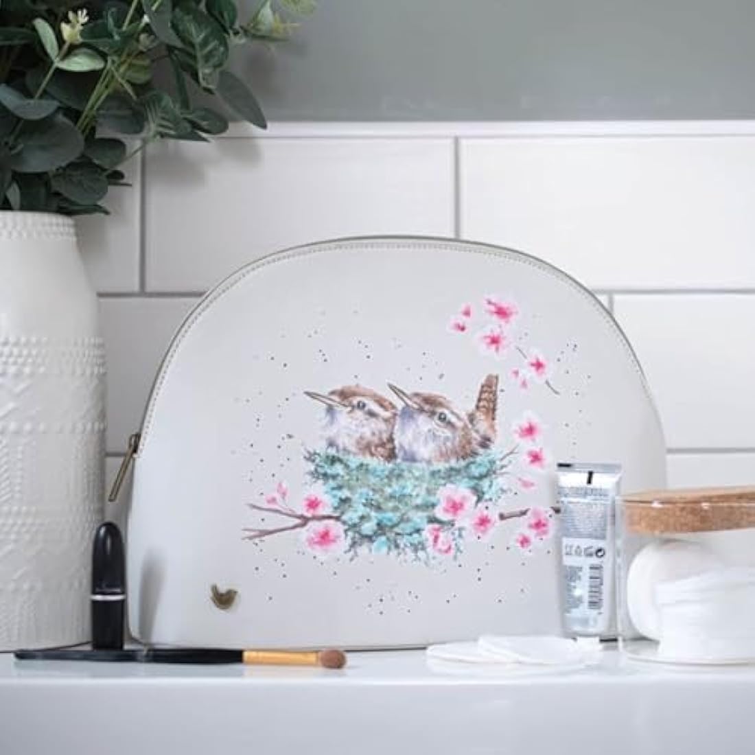 Wrendale Designs - 'Home Tweet Home' Large Cosmetic Bag