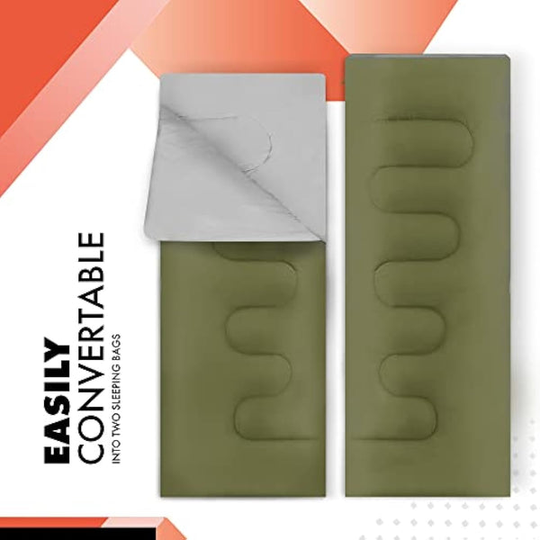 azark Premium Sleeping Bag, 350GSM, Lightweight and Waterproof, 4 Seasons of Camping, Hiking and Outdoors, Sleeping bag for Adults & Kids