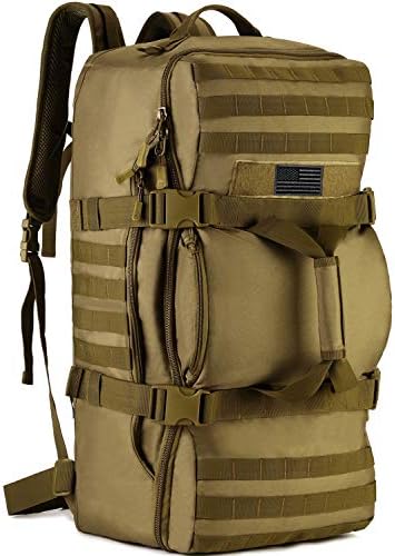 Protector Plus Tactical Travel Backpack 60L Military MOLLE Duffel Bag (Rain Cover & Patch Included)
