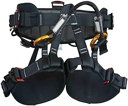 SOB Safety Harness Half Body Safety Belt Adjustable Outdoor Mountain Climbing Belt for Rock, Tree, Fire Rescue, Rappelling, CE Certified