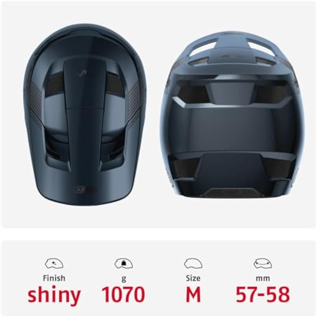 ABUS Downhill Bicycle Helmet HiDrop - Full-face Helmet with ABS Outer Shell for MTB Trails