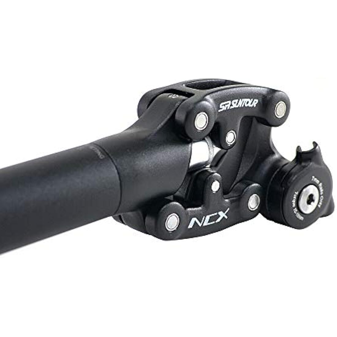 SR Suntour SP12 NCX Suspension Seat Post with Protective Cover 31.6X350mm,Black, VK1919