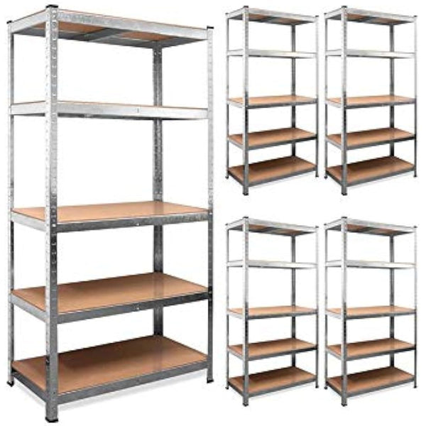 Samuel ALEXANDER Garage Shelving 90cm Wide & 180cm High Heavy Duty 5 Tier Multipurpose Storage Shelves Boltless Metal Racking Unit/Warehouse Storage