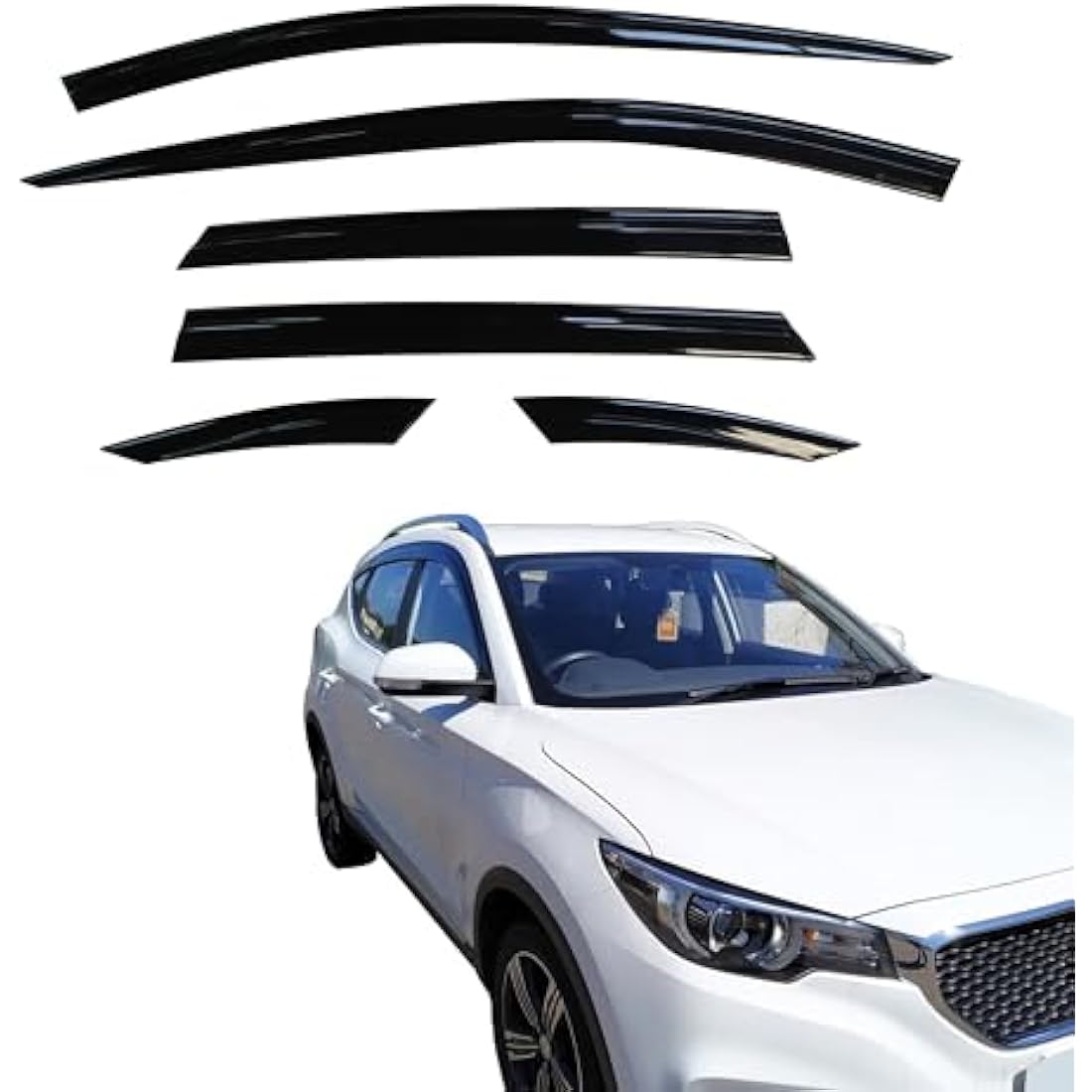 AUTO CLOVER Wind Deflectors Set for MG ZS 2017-2024 (6 pieces)