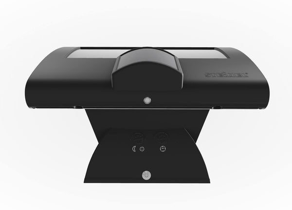 Steinel LED Flood Light XLED Curved S Anthracite, 9.3 W Security Light, Twilight and 160 Motion Sensor, 8 m Reach,12 x 16 x 10.7 cm