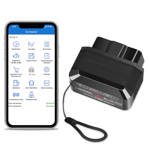 jianyana OBD2 Code Reader, OBD2 Scanner Bluetooth Universal Car Engine Fault Code Reader Car Diagnostic Scanner Diagnostic Scan Tool with BMW Ford VW Audi All OBDII Vehicles