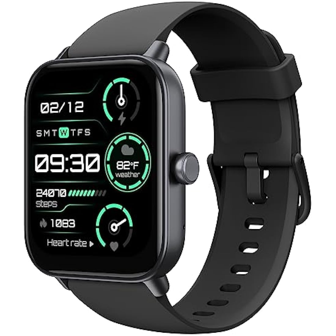 TOOBUR Smart Watch for Men Women Alexa Built-in, IP68 Waterproof Swimming, 1.8" Fitness Watch with Answer&Make Call/Heart Rate/Step Counter/Sleep Tracker/100 Sports, Compatible Android iOS