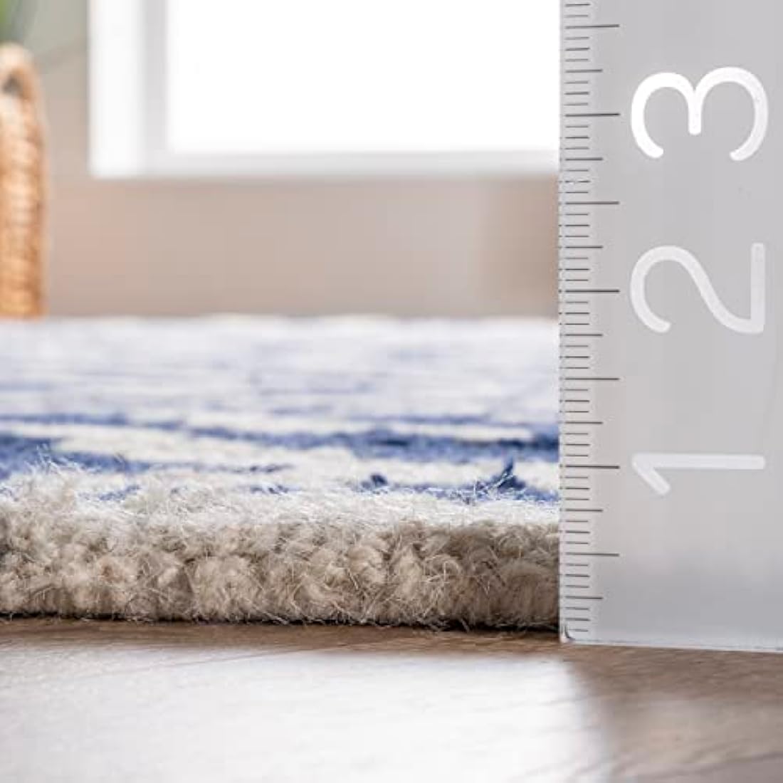 nuLOOM Kellee Hand Tufted Geometric Wool Accent Rug, 2x3, Navy