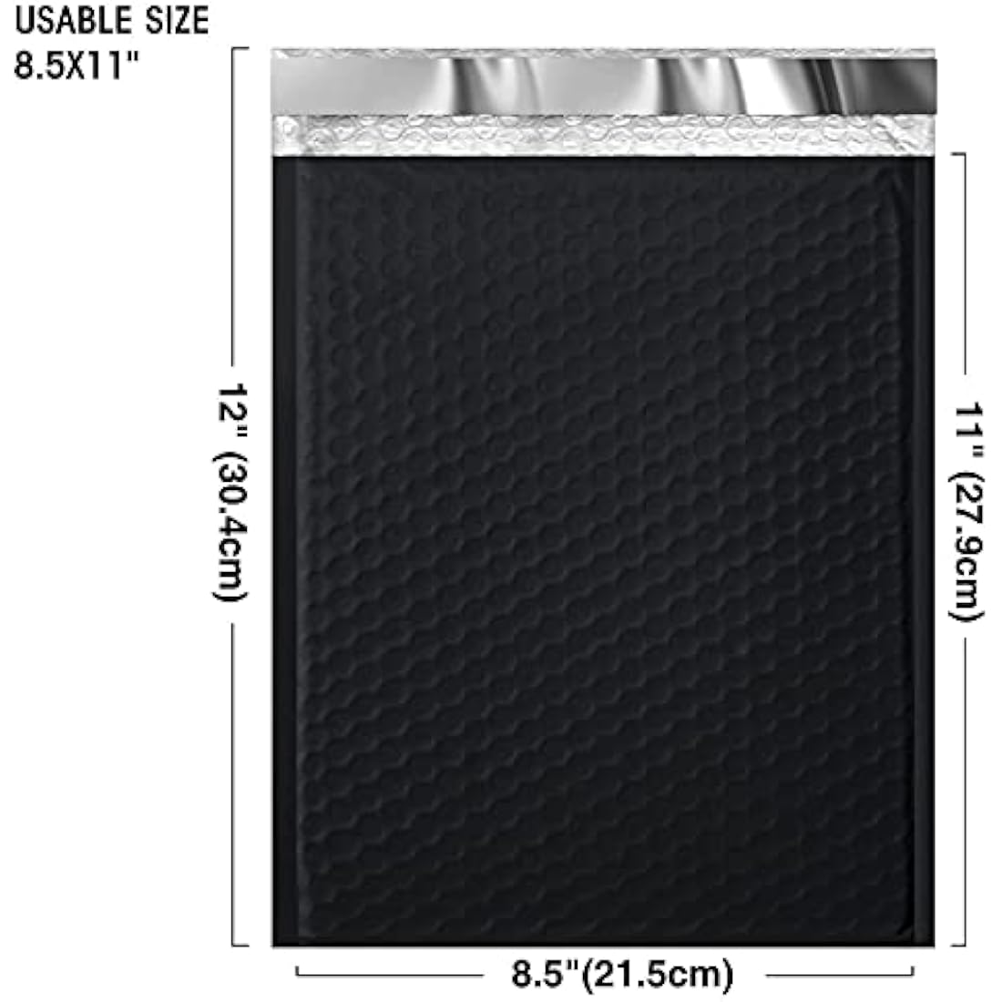 Switory 25pcs Poly Bubble Mailers A4 Padded Envelopes Bubble Envelopes Package Bags Lined Poly Mailer Self Seal Black, 21.6cmx28cm