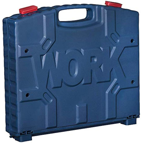 Playkidiz Construction Workbench - Kids Tool Set - Portable Toolbox Toy Playset - Kids Tool Bench Includes Working Electric Power Drill, Travel Carry Case & 45+ Tools & Accessories - Ages 3+