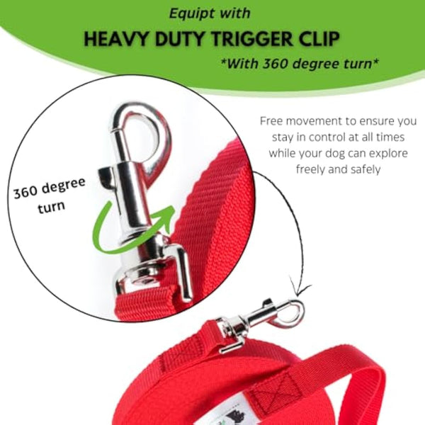 Maximum Pet Products Red Dog Training Lead 65ft/20m