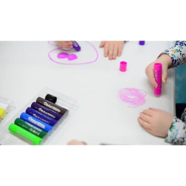 Little Brian Paint Sticks For Kids - 12 Pack Assorted Colours - Mess-Free, Easy Clean Up, Fast Drying Action, Vibrant Colours, Multi-Surface, Twist & Paint