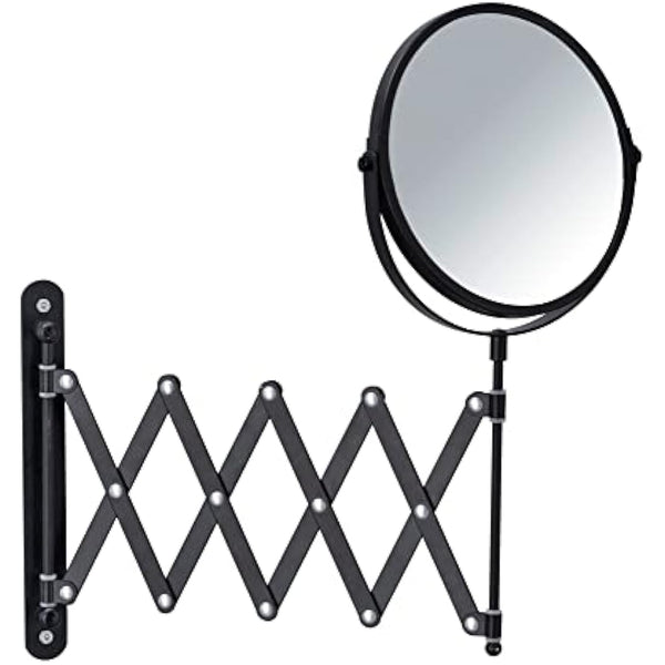 WENKO Cosmetic Wall Mirror Telescope Exclusive Black