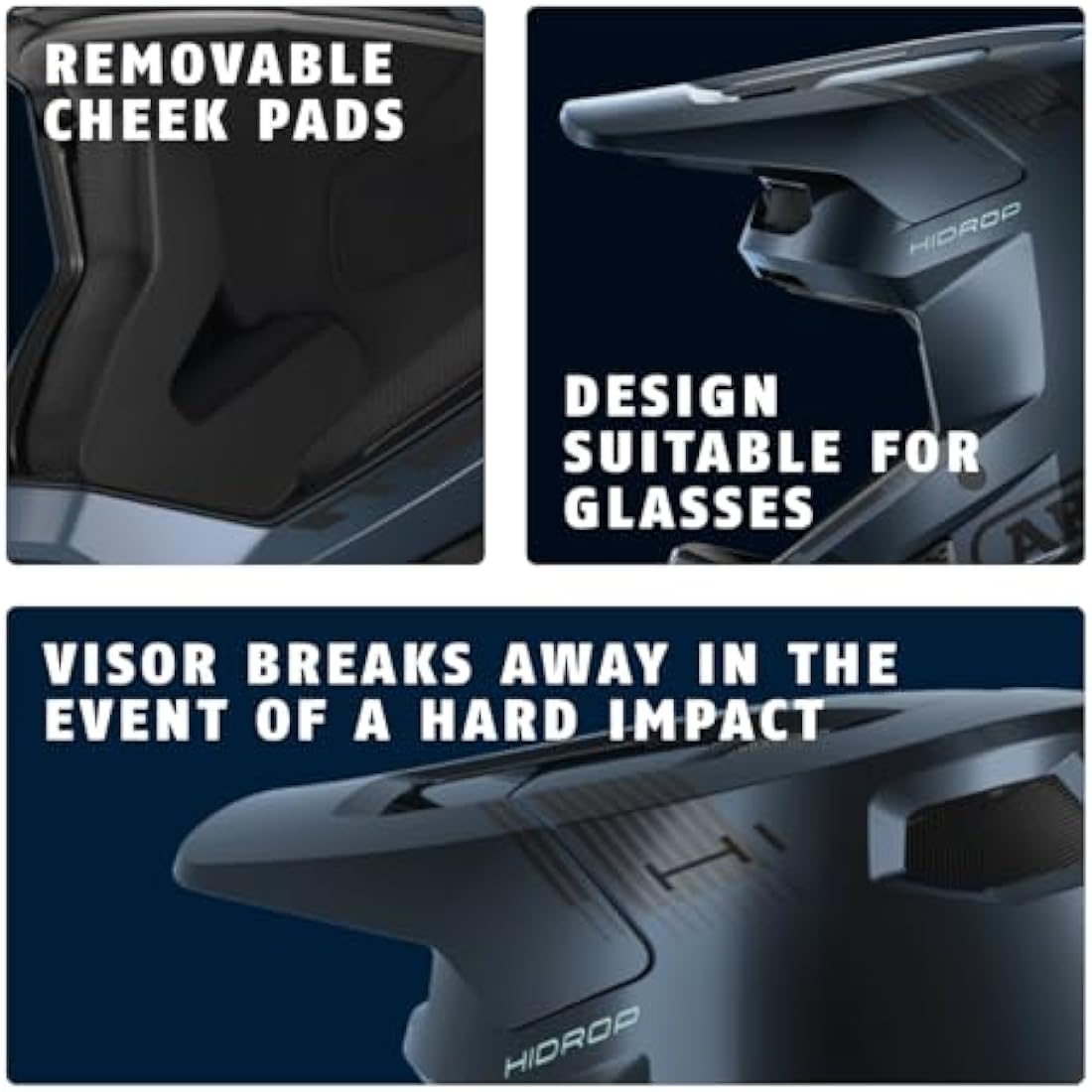 ABUS Downhill Bicycle Helmet HiDrop - Full-face Helmet with ABS Outer Shell for MTB Trails