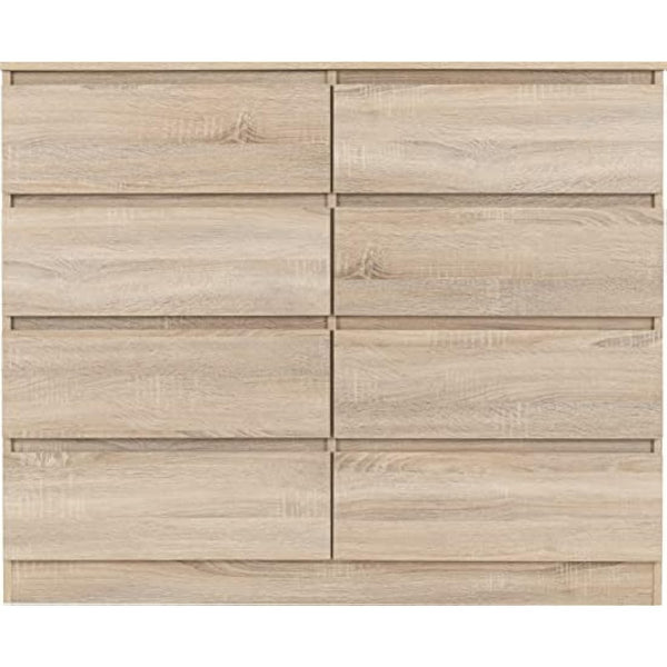 Seconique Malvern 8 Drawer Chest in Sonoma Oak Effect