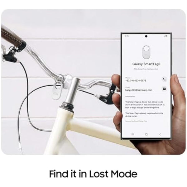 Samsung Galaxy SmartTag2 Bluetooth Tracker (1 Pack), Compass View AR, Find Lost Mode, Black