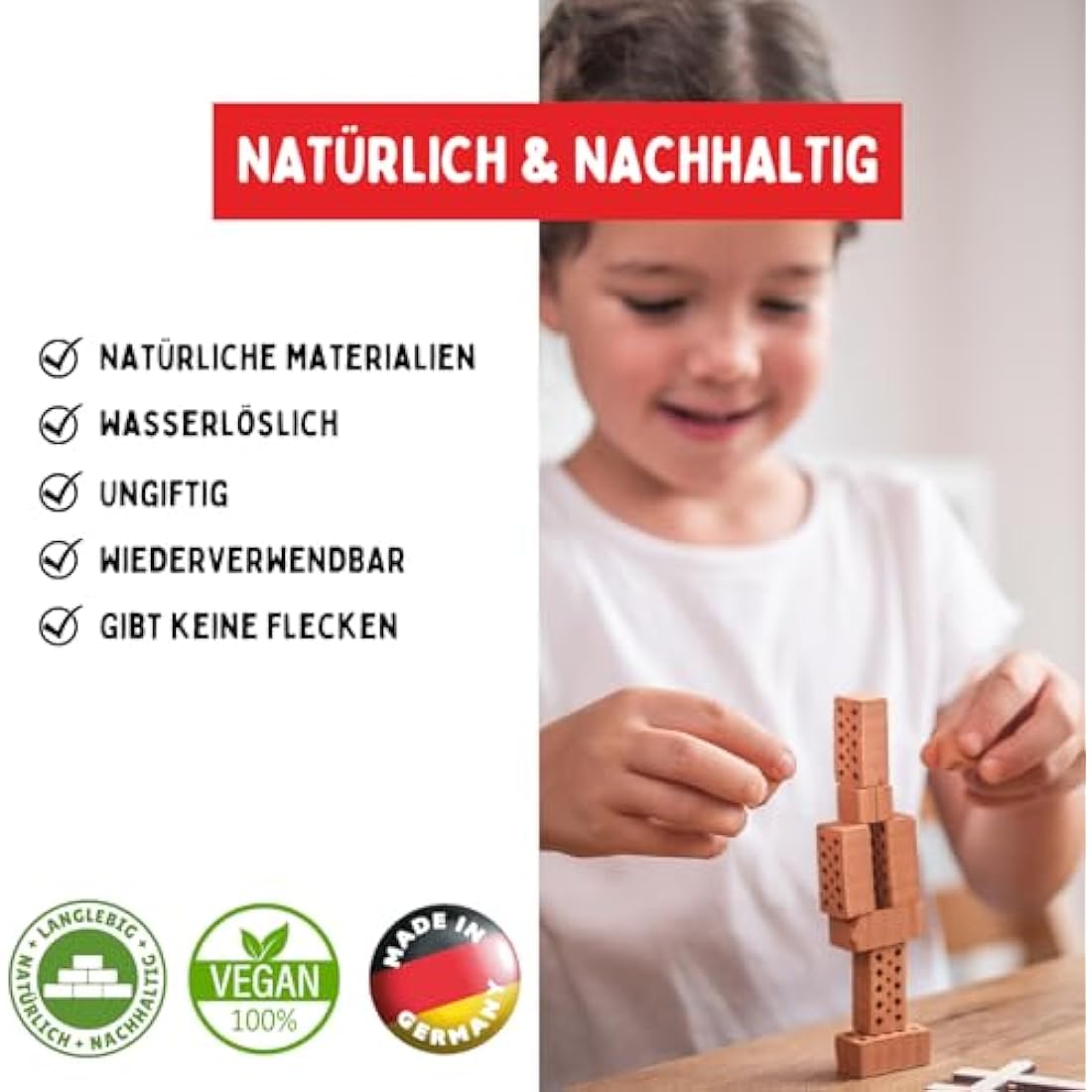 Teifoc 1000 - Basic starter set - Build with real Bricks & Cement, for 6 Months To 18 Years