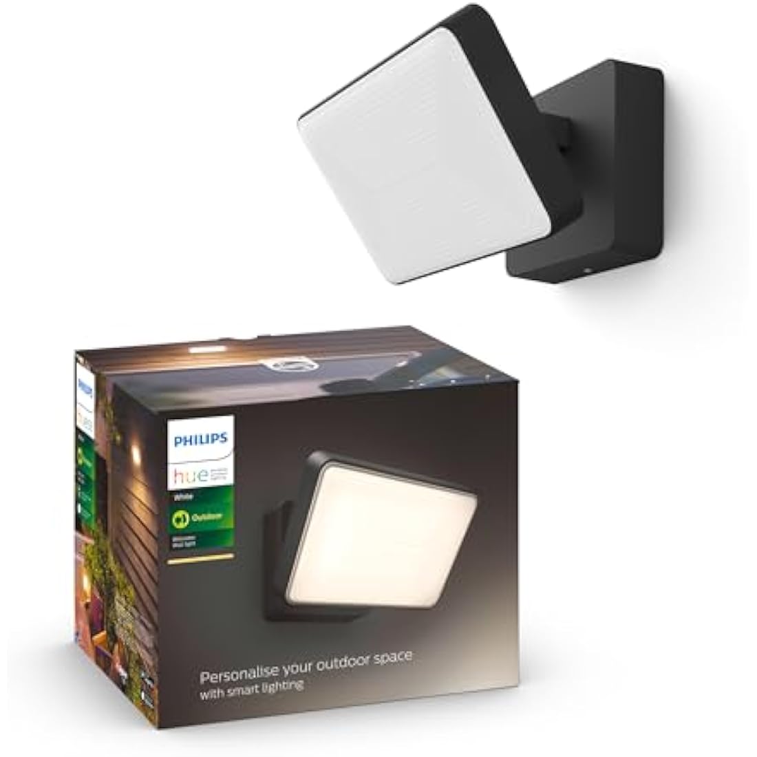 Philips Hue Welcome White Flood Light. Outdoor Smart Lighting. Works with Alexa, Google Assistant and Apple Homekit