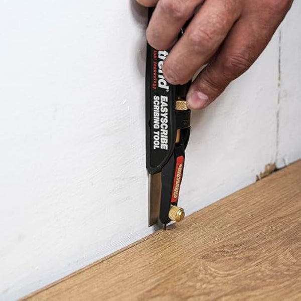 Trend EasyScribe Scribing Tool - Versatile and Accurate Scribing Solution for Carpenters, Joiners, Tilers, Kitchen and Shop Fitters, E/SCRIBE, Black, 1 Count (Pack of 1)