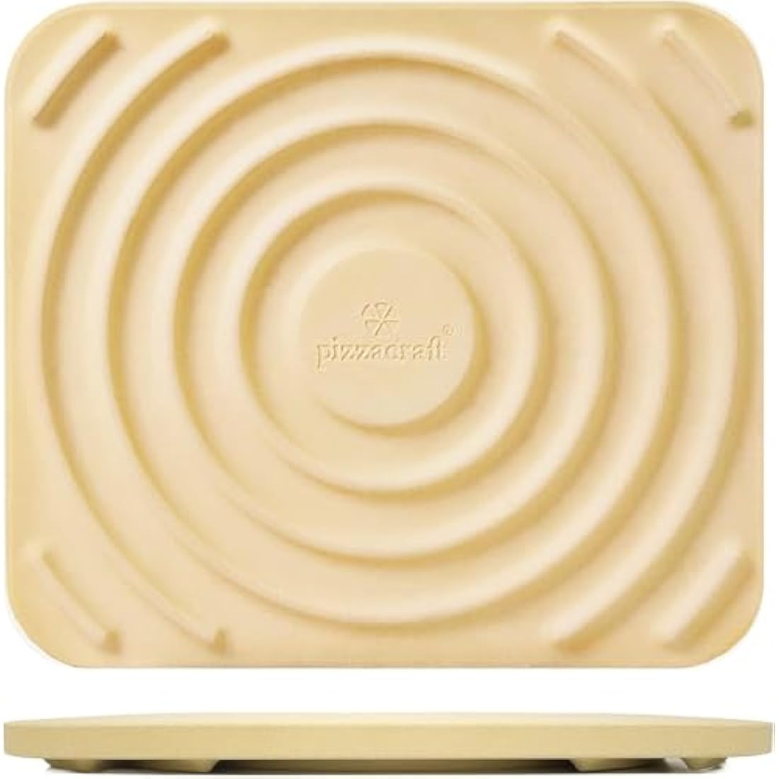 Pizza Stone and Peel Set -Bread Baking Stone （35X40CM） for ORectangular Stone for Oven and Grill–Innovative Threaded Heat Transfer Design