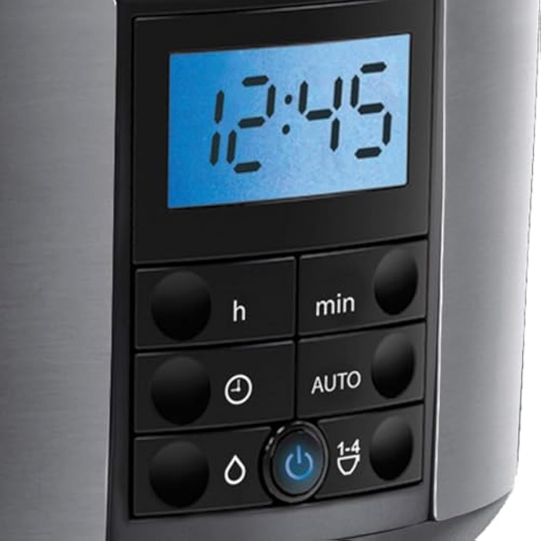 Russell Hobbs Buckingham Filter Coffee Machine, 1.25L Carafe/10 cups, 1-4 Cup brewing option, Fast brew, 24hr timer, 40min keep warm, Pause & Pour, Washable filter, Auto clean, 1000W, 20680