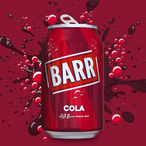 BARR since 1875, Classic Cola, 24 pack Fizzy Drink Cans, Low Sugar, 24 x 330 ml